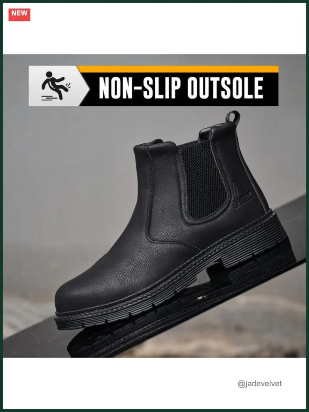 Steel Toe Chelsea Boots Men's Waterproof Lightweight Safety Work Boots